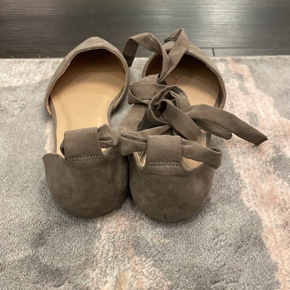 Grey Suede Flats Shoes by New Look (England) - Picture 3 of 3